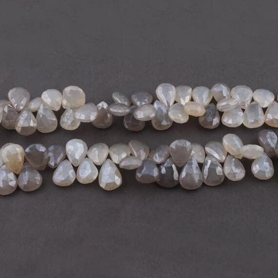 8 inch Strand of Natural Chalcedony 14x11-16x11mm pear Faceted briolette Beads for DIY Jewelry Making. |BRIO_01902