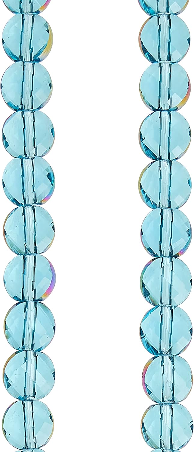 Bead Landing Shiny Aqua Clear Glass Beads, 6mm, 12 Packs: 2 ct. (24 Total)