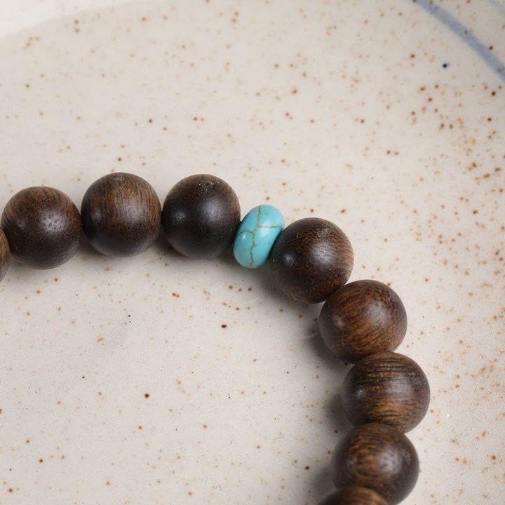 Fusen Red Clay Agarwood Hand-Held 10mm x 36 Beads Aged Wood Fine Grain Buddhist Prayer Beads Wristband Sinking Grade