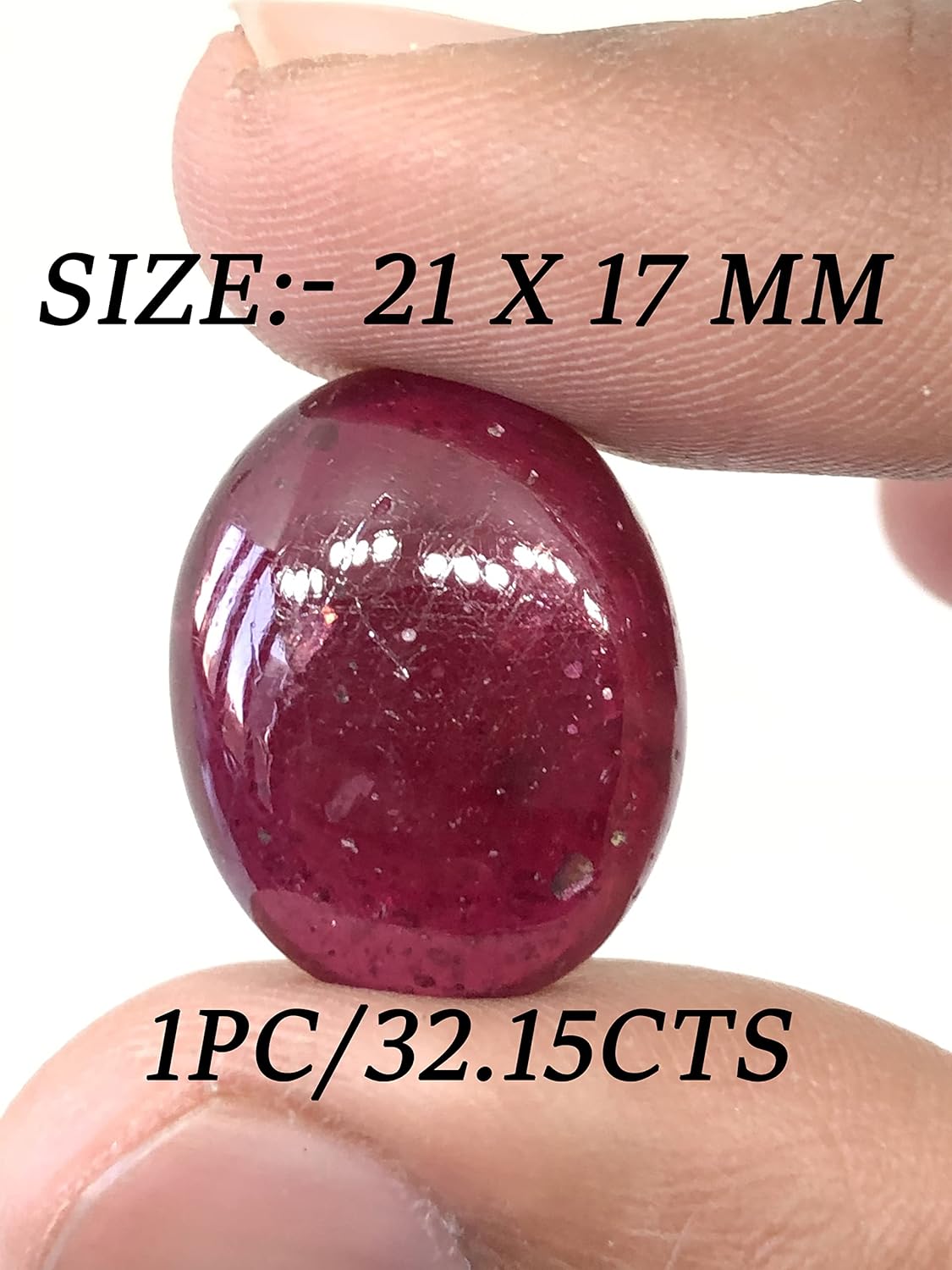 32.15 Ct Deep Red Ruby Oval Shape Cabochon Size 21x17 mm Unique Quality Valuable Loose Gemstone Best For Making Jewelry Pendant/Ring