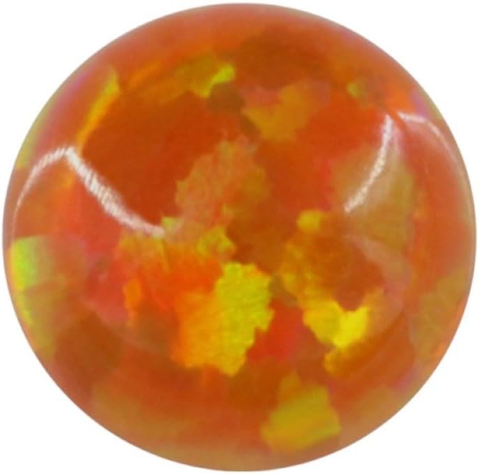 10Pcs Multicolor Opal Loose Beads - Synthetic Flat Base Cabochon Gemstones for Jewelry Making - (Color: 16-C/Size: 10.0mm 10Pcs)