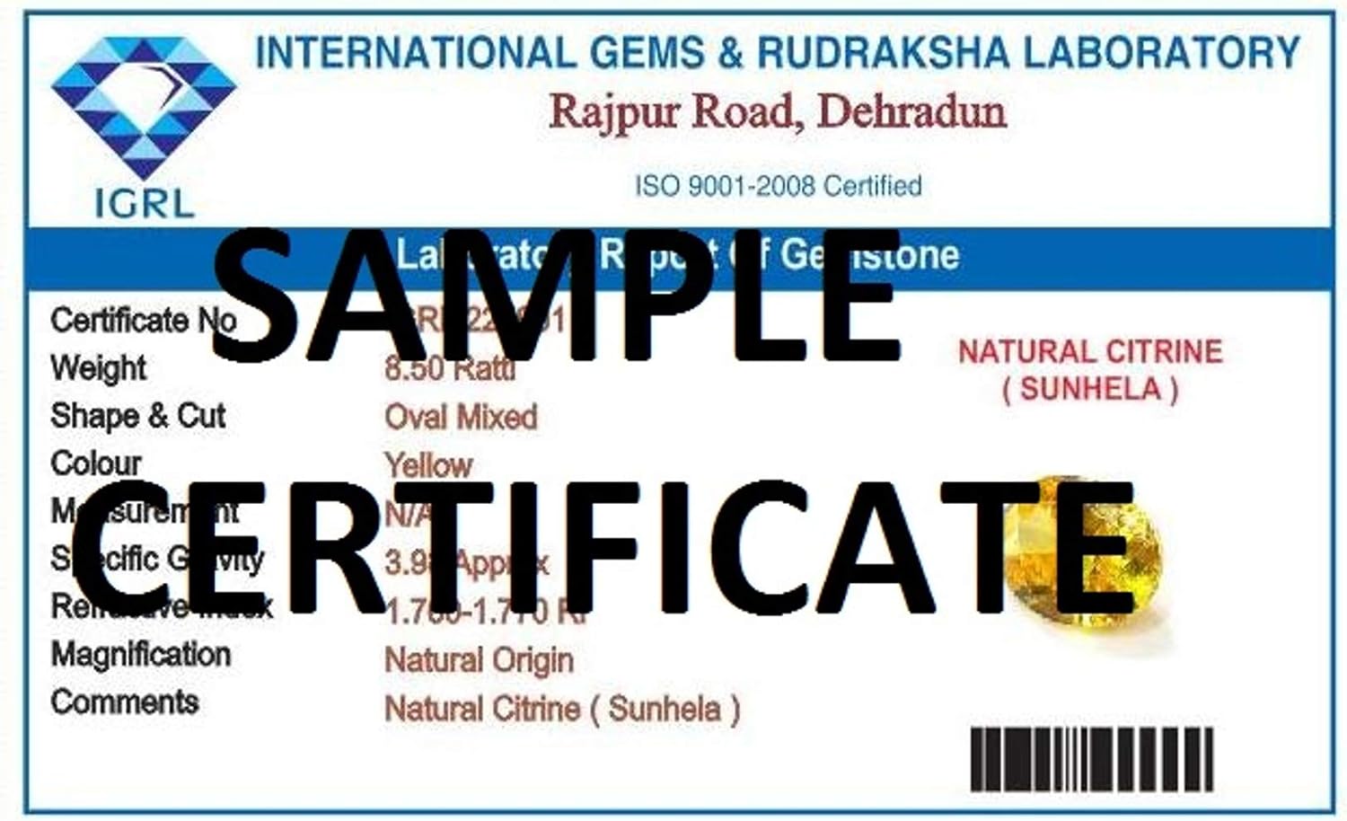 Divya Shakti 3.25-3.50 Carat Citrine Sunhela Golden Topaz Gemstone Panchdhatu Ring for Women