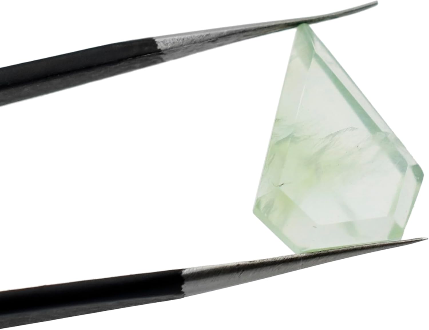 Natural Prehnite Stone Beads for Jewelry Making Faceted Slice Brilliant Cut 10X12 to 12X15 mm Diamond Shape Bead Loose Gemstone DIY pendant Charm Stones