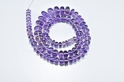 13 inch Strand of Natural gem Amethyst, 3-6mm Rondelle Smooth Beads for DIY Jewelry Making. | Beads_01678