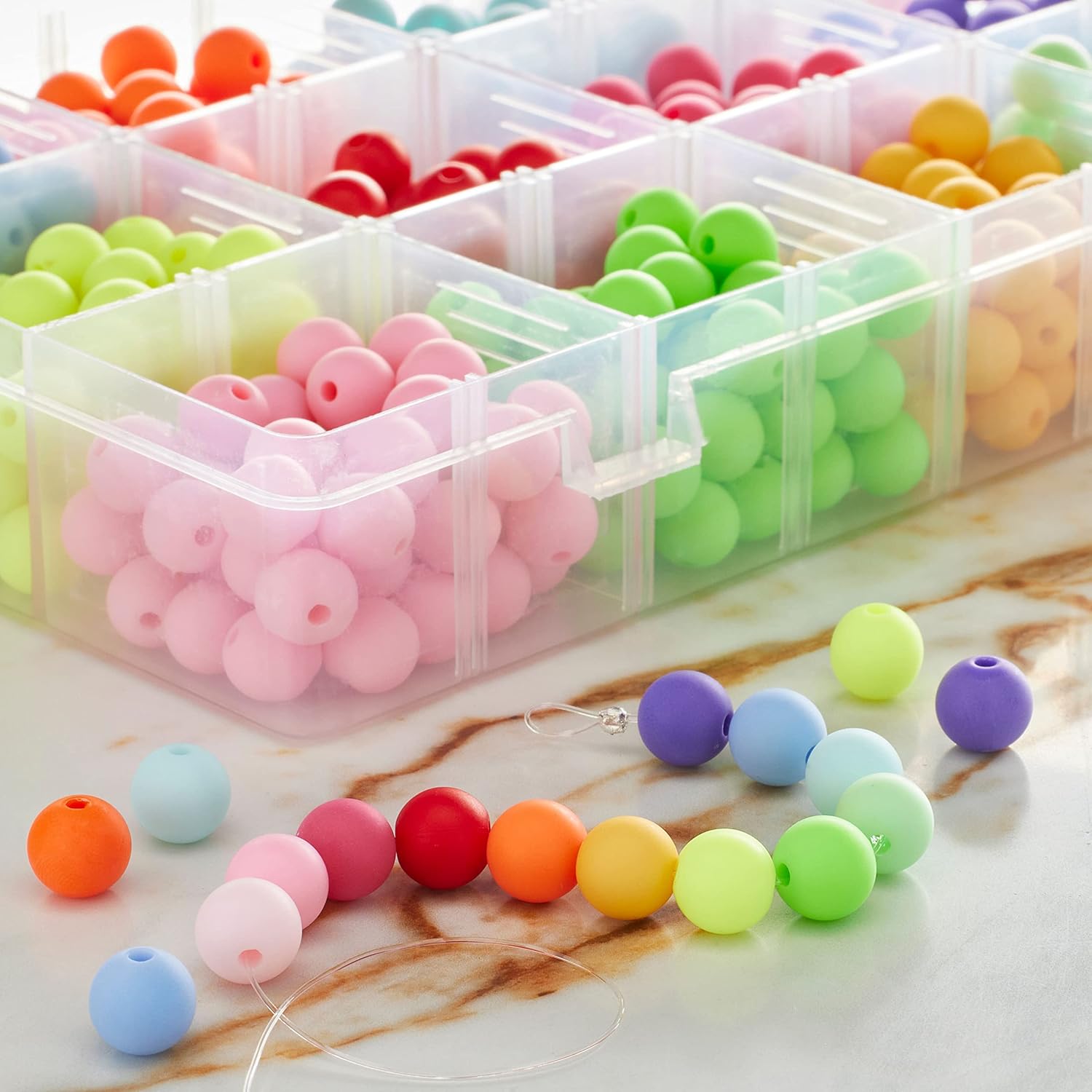 Bead Landing Multicolor Round Beads Set, 6 Packs: 600 ct. (3,600 Total)