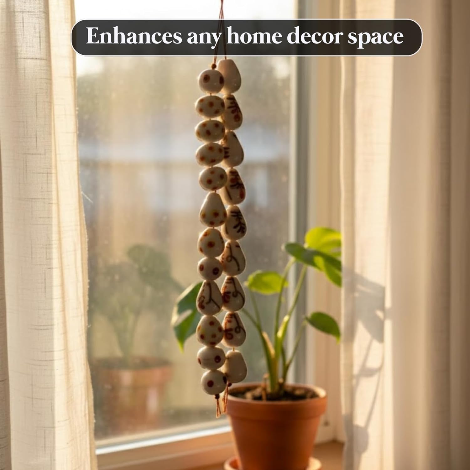 Glass Beads for Jewelry Making, White, Handmade Decorative Craft Beads (20)