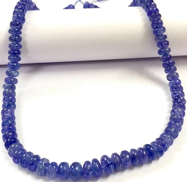 Natural TANZANITE rondelle soomth Beads 6X7 16 inch long string jewelry making gemstone beads for necklace bracelet