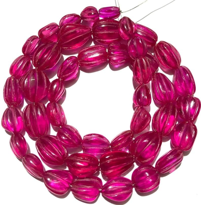 Natural Pink Spinel Nuggets Smooth Beads 8-11 MM 21 inch Long String Jewelry Making Gemstone Beads for Necklace Bracelet