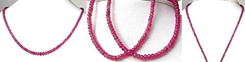 45cts AAA Gemmy Natural Pink Sapphire Bead Strand 103940A for Jewelry Making