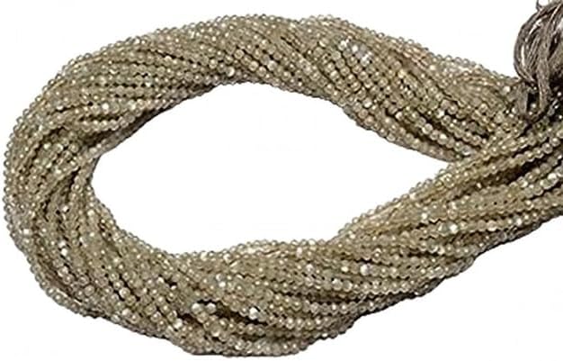 Natural Grey Moonstone 2.5MM Micro Faceted Rondelle Beads 13 Inch Long lot of 10 Strands CHIK-STRD-95121