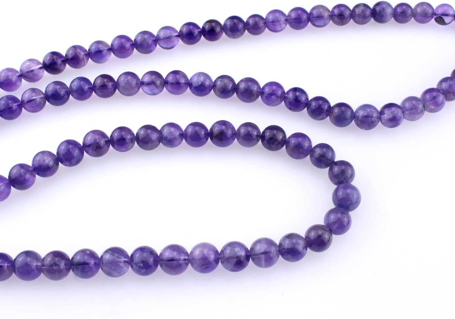 Muslims Islamic Dhikr Tasbeeh Tasbih Prayer Beads, Amethyst Purple Crystal 99 Beads with Tassel