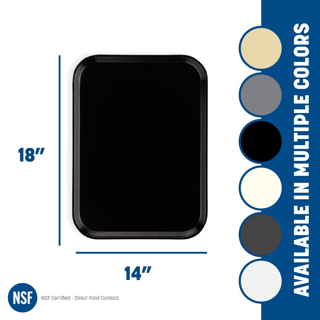 Carlisle FoodService Products 1814FG001 Fiberglass Glasteel Solid Rectangular Tray, 18
