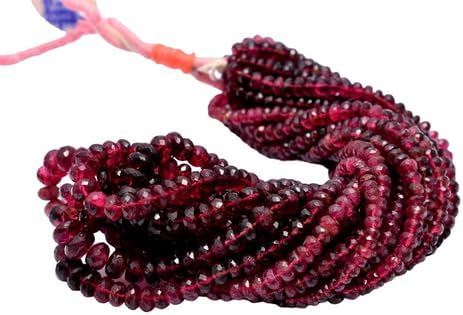 Rubellite Tourmaline Faceted Rondelle Beads, 4 mm to 7 mm, Rubellite Tourmaline Beads, Tourmaline Jewelry Making Beads, 16 Inch CHIK-STRD-67898