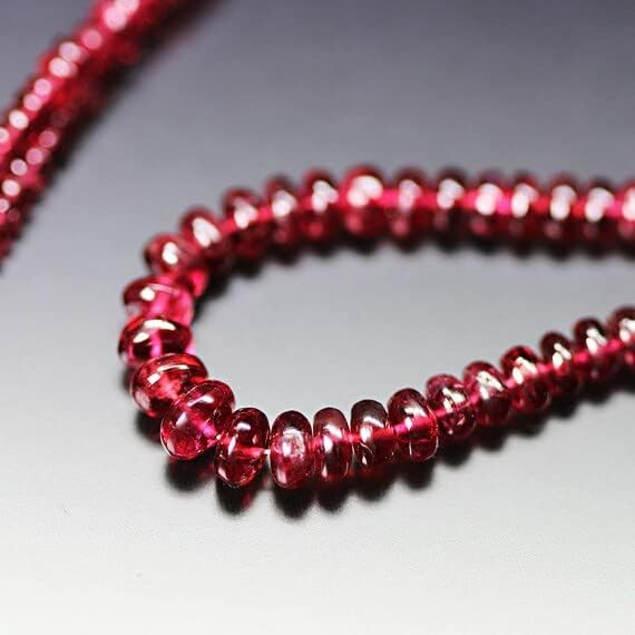 Beads Gemstone Rare Blood Red Spinel Smooth Loose Rondelle Gemstone Craft Beads Strand 16 Inch Long 2mm 5mm Code-HIGH-21351
