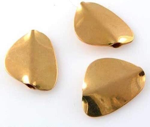1 Designer 20x15x3mm Petal 20K Gold 2.58 Gram 9505 for Jewelry Making