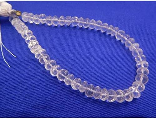 natural crystal quartz 6-7 mm micro faceted rondelle beads strand rondelle beads,beads,rondelle, faceted beads, rondelle bead,