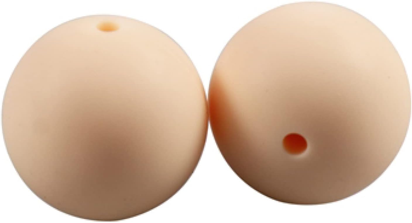 10mm 12mm 15mm 20mm Colorful Soft Silicone Beads Handmade Making Kits DIY Bracelet Necklace Pendant Women Jewelry Loose Beads 200 Pieces (10mm Coral Pink)