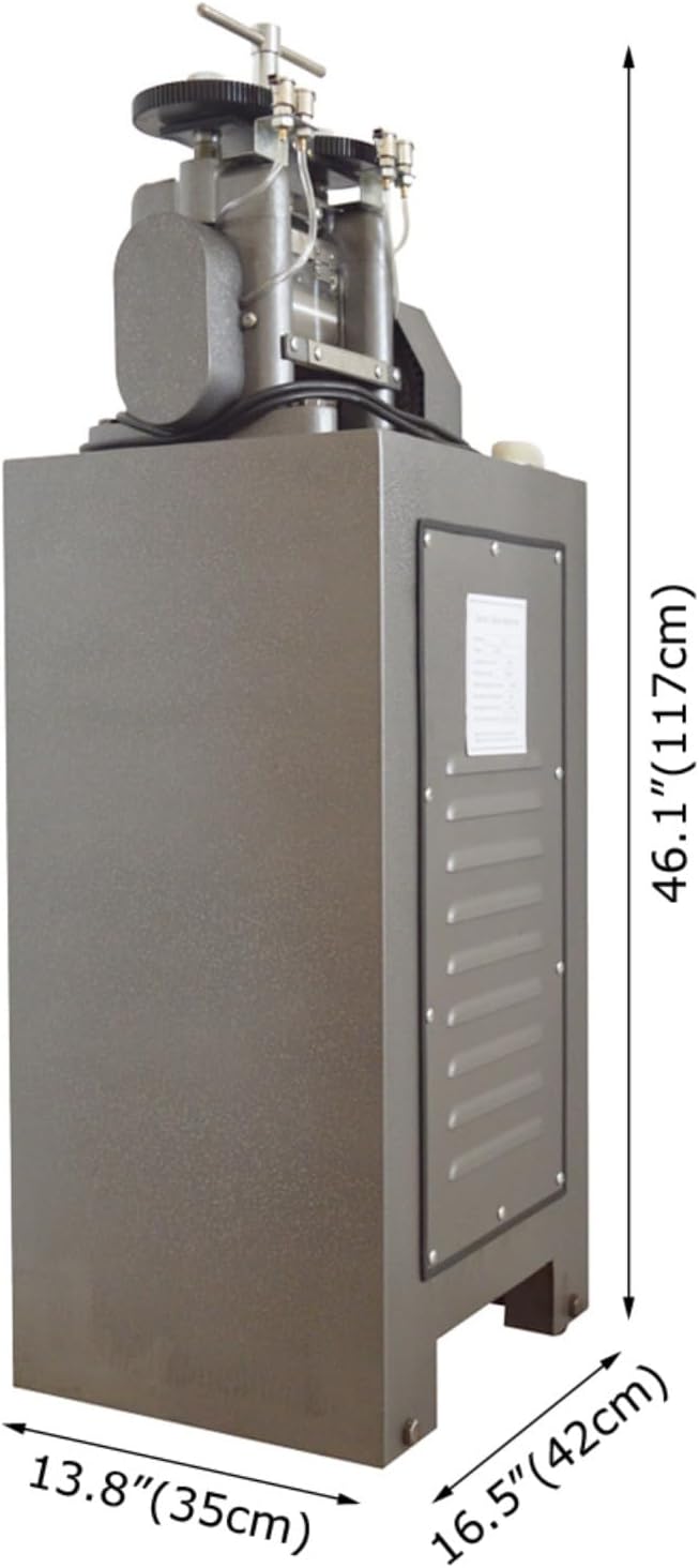 BEILOCKERY 110V 1.5P Electric Vertical Jewelry Rolling Mill Machine 1500W DIY Jewelry Making Flake Pressing Machine Smooth Roller Metal Wire/Flat Sheet Presser for Gold Silver Platinum Copper