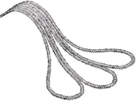 AA Quality White Zircon Faceted Rondelle Beads, White Zircon Faceted Beads, White Zircon Rondelle Beads, Jewelry Making Beads CHIK-STRD-67753