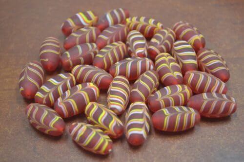 60+ PCS RED Tube LAMPWORK Glass Glass Beading Beads #BD-834 Fast Free Supply