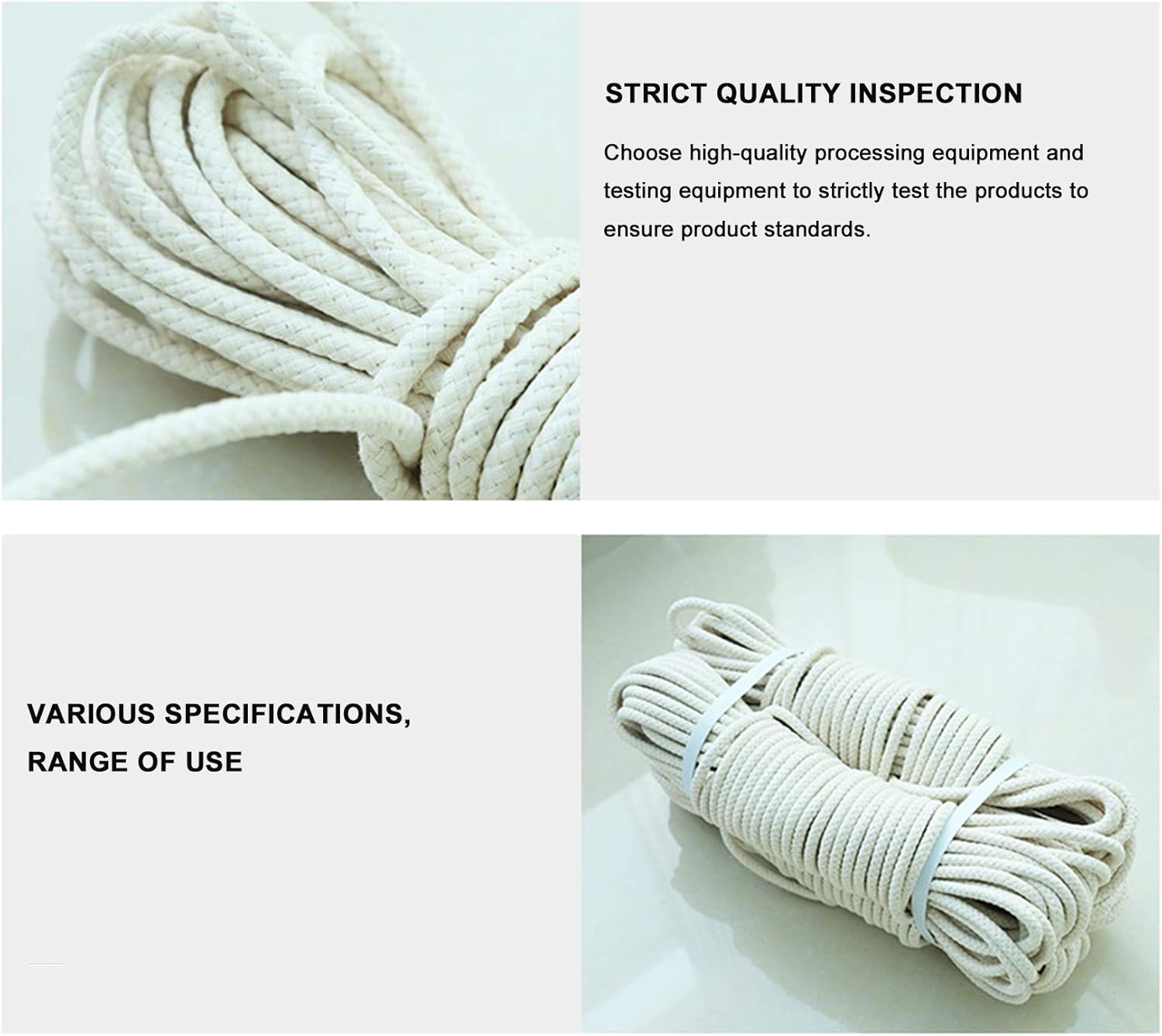 Cotton String Ball, Elastic cord, thread beading string,Flag Rope Cotton Beige 100m,Flag Pole Halyard Rope Strong Durable,Multi-purpose Cotton Rope for Outdoor Hanging Clothes,Travel Tying,Garden,Beig