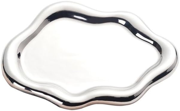 Tray Decor Aromatherapy Jewelry Storage Tray Snack Dessert Tray Ornaments Desktop Storage Tray Food Tray(B)