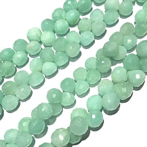 Amazonite Beads Onion Shape 9.5 to 11 mm Natural Amazonite Onion Shape Beads Faceted Loose Amazonite Gemstone Beads Full 8