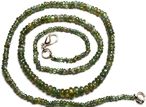 Very Very Rare Natural Gem Alexandrite Chrysoberyl Smooth 3 to 6MM Rondelle Beads Necklace 18.5