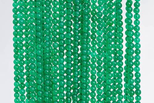 13 inch Strand of Natural gem Grass Green Agate, 4 mm Round Smooth Beads for DIY Jewelry Making. | Beads_03389, as per photo