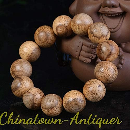 GLW HaiNan 18 Mm Natural Wild Agarwood Aloewood Mala Meditation Prayer Beads #3057