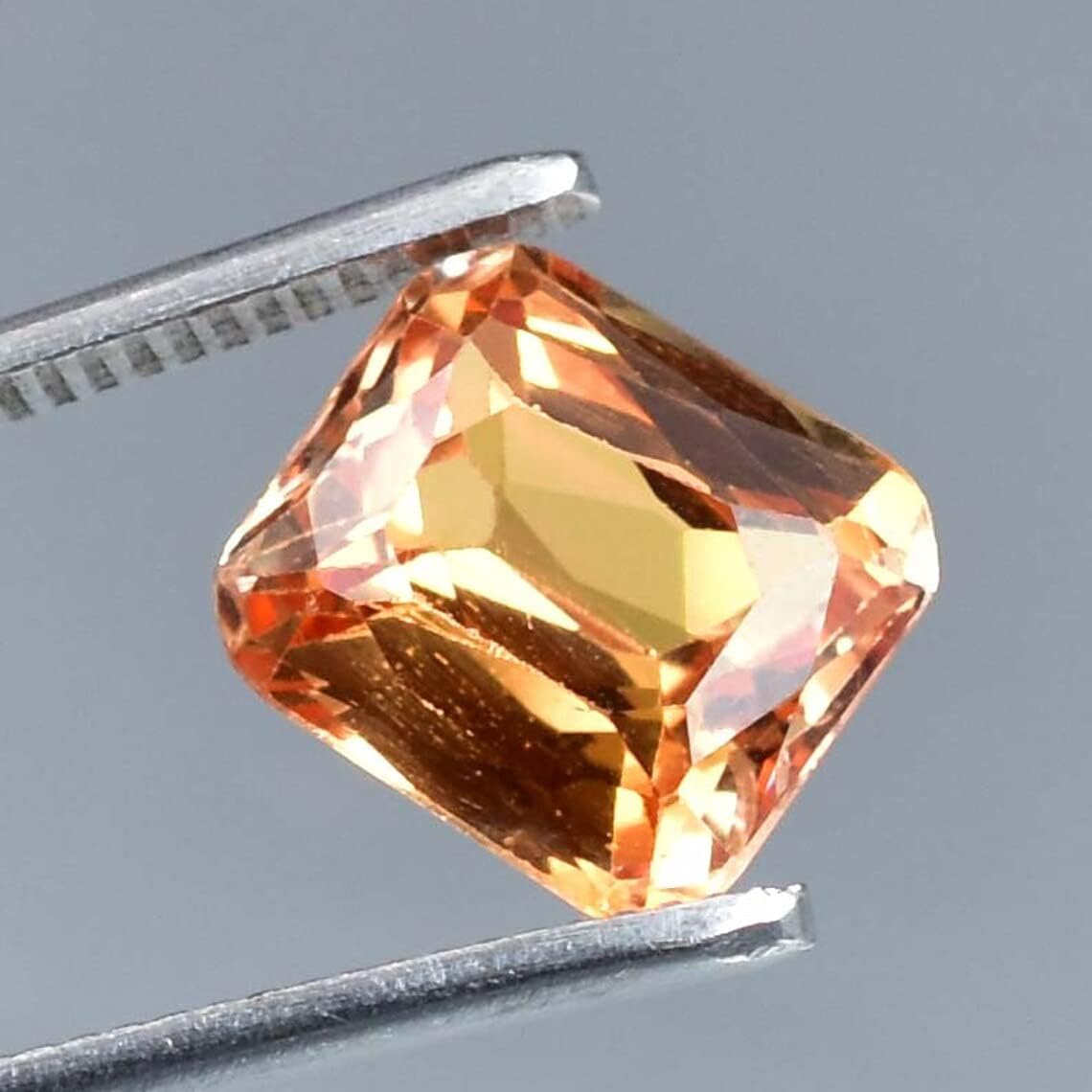 AAA+ Flawless Bi-Colour Ceylon Padparadscha Sapphire (GIT) Certified Loose Scissor Cut Sapphire Gemstone 6.95 Ct