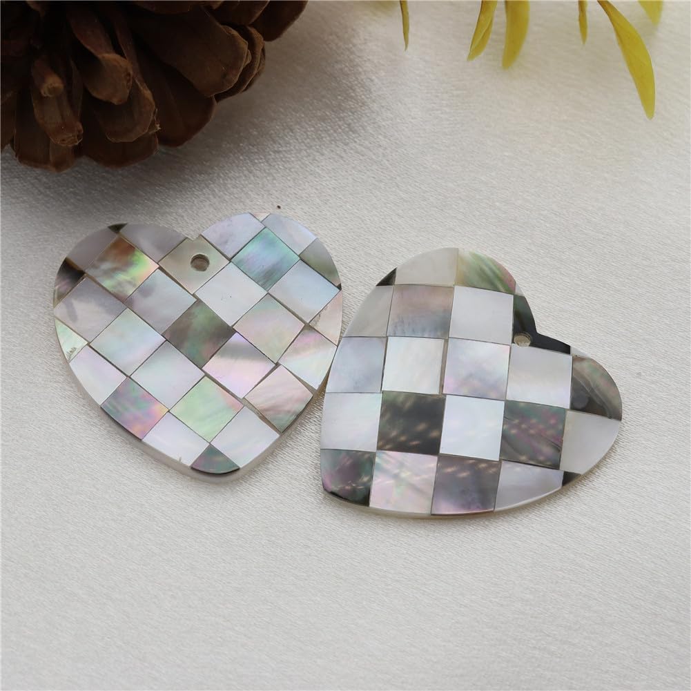 Natural Seawater Shell Beads Splicing Heart for Jewelry Making DIY Necklace Earring Bracelet Pendant Splicing Plane 29mm 100 Pieces