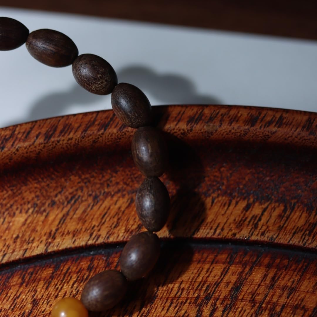 Hainan Green Agarwood Full Oil Sinking Grade Rice Beads 7×9 * 20 Pieces Sweet Floral Honey Scented Bracelet Candy Knot