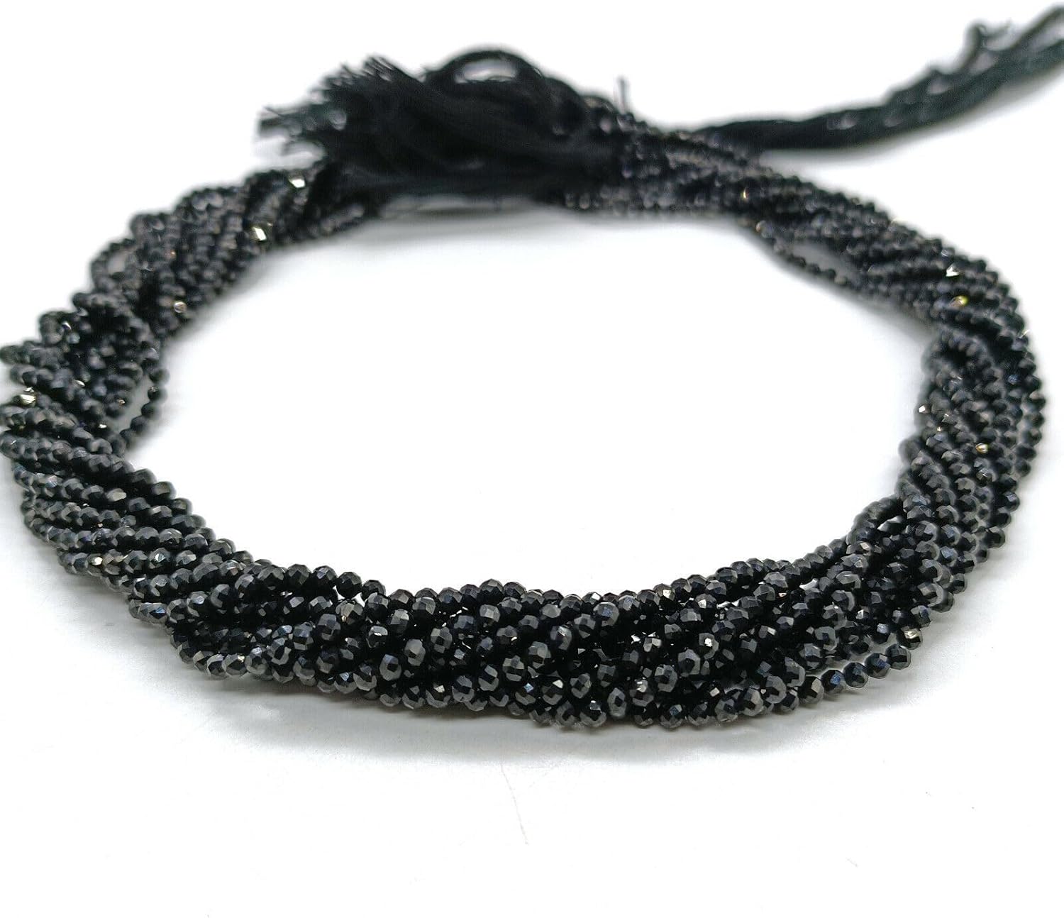 Natural Black Spinel Round Rondelle Faceted Gemstone Loose Beads 2-3mm 13 Inches 50 Strand CHIK-STRD-87816