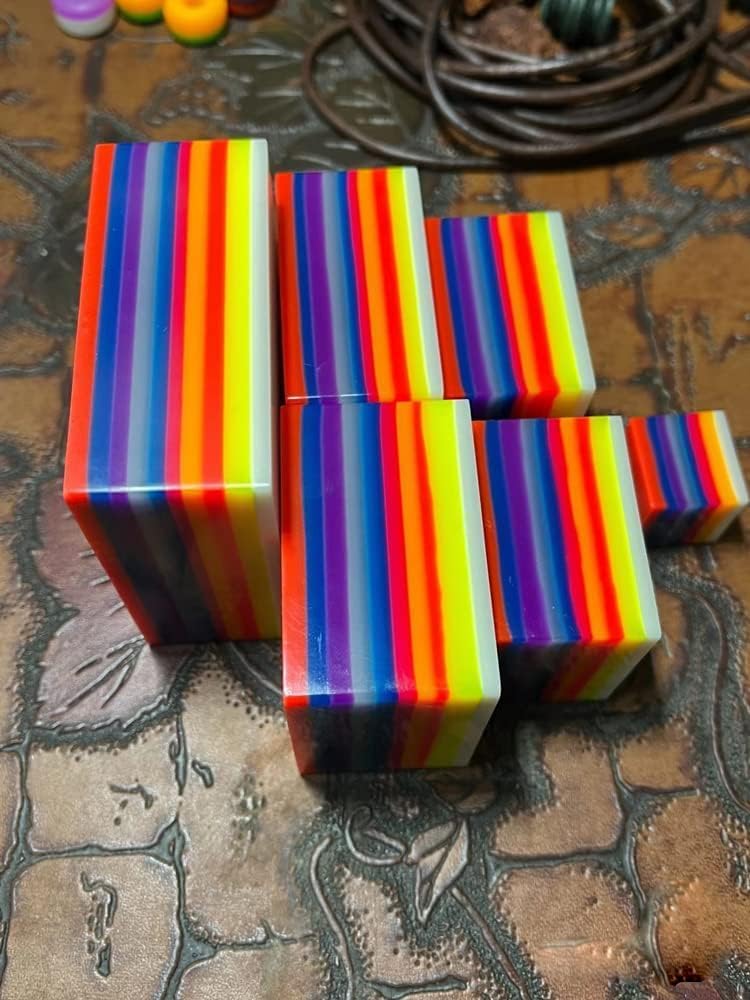 Luminous Plastic Block, Luminous Material Cube, Self Luminous Material, DIY Luminous Resin, Multiple Colors, DIY Glow in The Dark Material (Length-Width 50X50mm, Thickness 3cm)