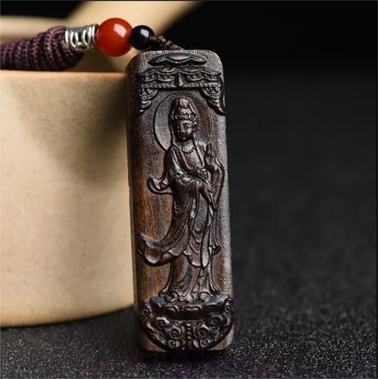 Agarwood Real Hand Carving Genuine Indonesia Dried Wild Agarwood Avalokitesvara Pendant
