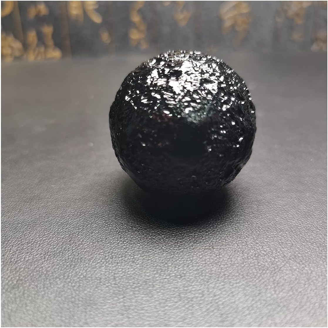 ZTBH Czech Meteorite 35-43mm Czech Meteorite Glass Sphere Crystal Energy Stone Irregular Shape Pendants Crystal Jewelry (Color : 43mm)