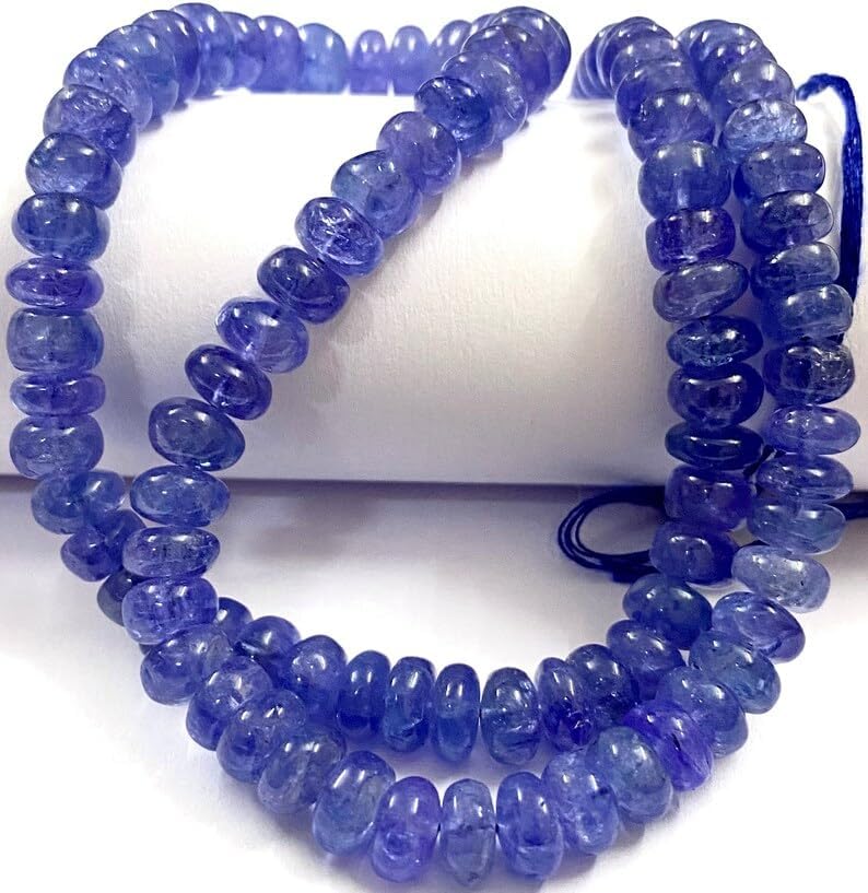 Natural TANZANITE rondelle soomth Beads 6X7 16 inch long string jewelry making gemstone beads for necklace bracelet