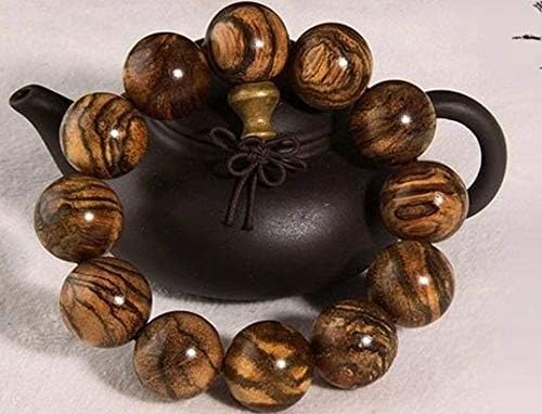 GLW Indonesia 18mm Natural Agarwood Aloewood Mala Meditation Prayer Beads #1190