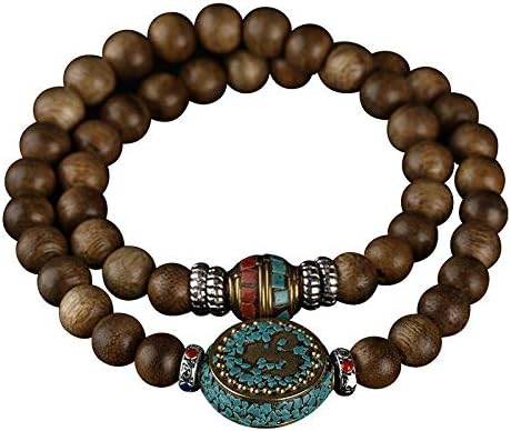 GLW Meditation Prayer Beads Mala Kalimantan Genuine Wild Agarwood Aloewood 7 Mm#4948