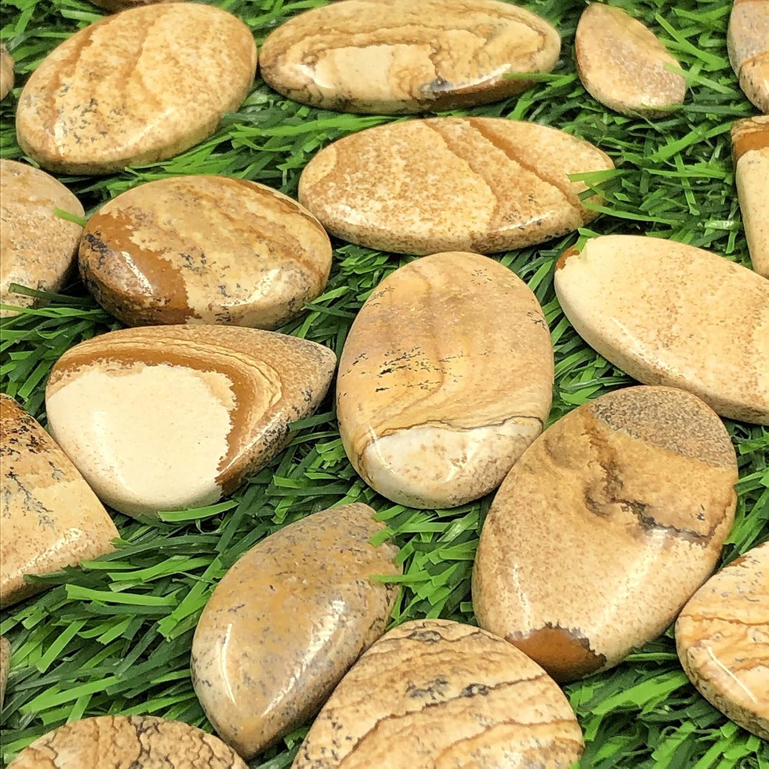 Natural PICTURE JASPER Gemstone Loose Cabochon Lot For Jewelry Making, Loose Gemstone For Ring, Earring & Pendant Necklace, Jewelry Making Cabochons, Healing Gemstones