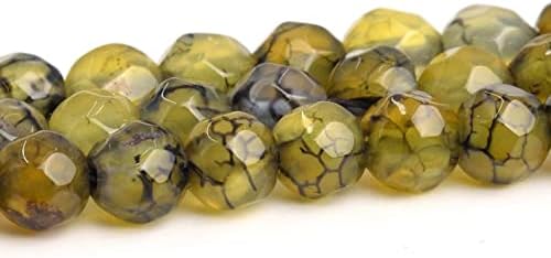 13 inch Strand of Natural gem Green Agate, 3-4mm Round Faceted Beads for DIY Jewelry Making. | Beads_04000