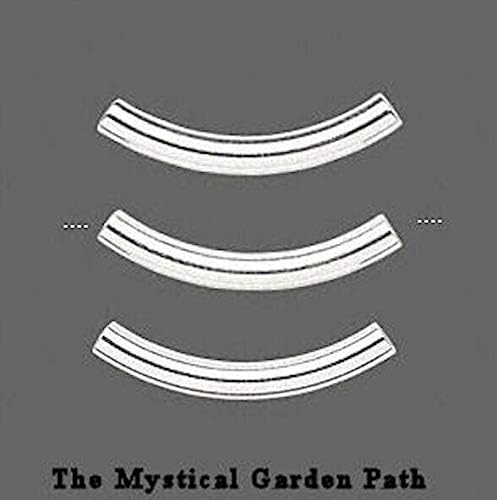 100 Silver Plated Brass 26x3.2mm Curved Tube Noodle Beads with 2-2.5mm Hole