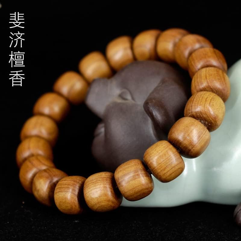 斐济檀香桶珠1.3 * 1.1 * 19颗手串念珠手持 男女款佛珠手链(斐济檀香桶珠)