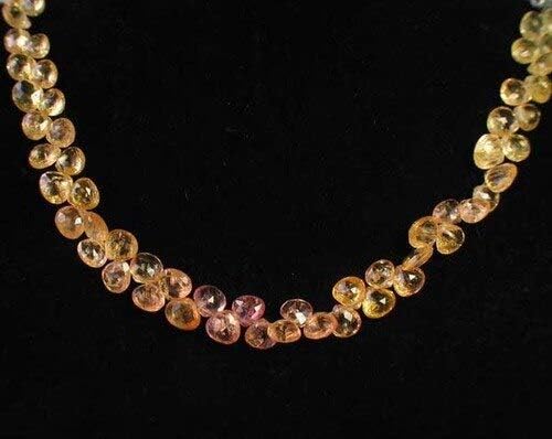 84cts Natural Imperial Topaz Faceted Bead Strand 110220 for Jewelry Making