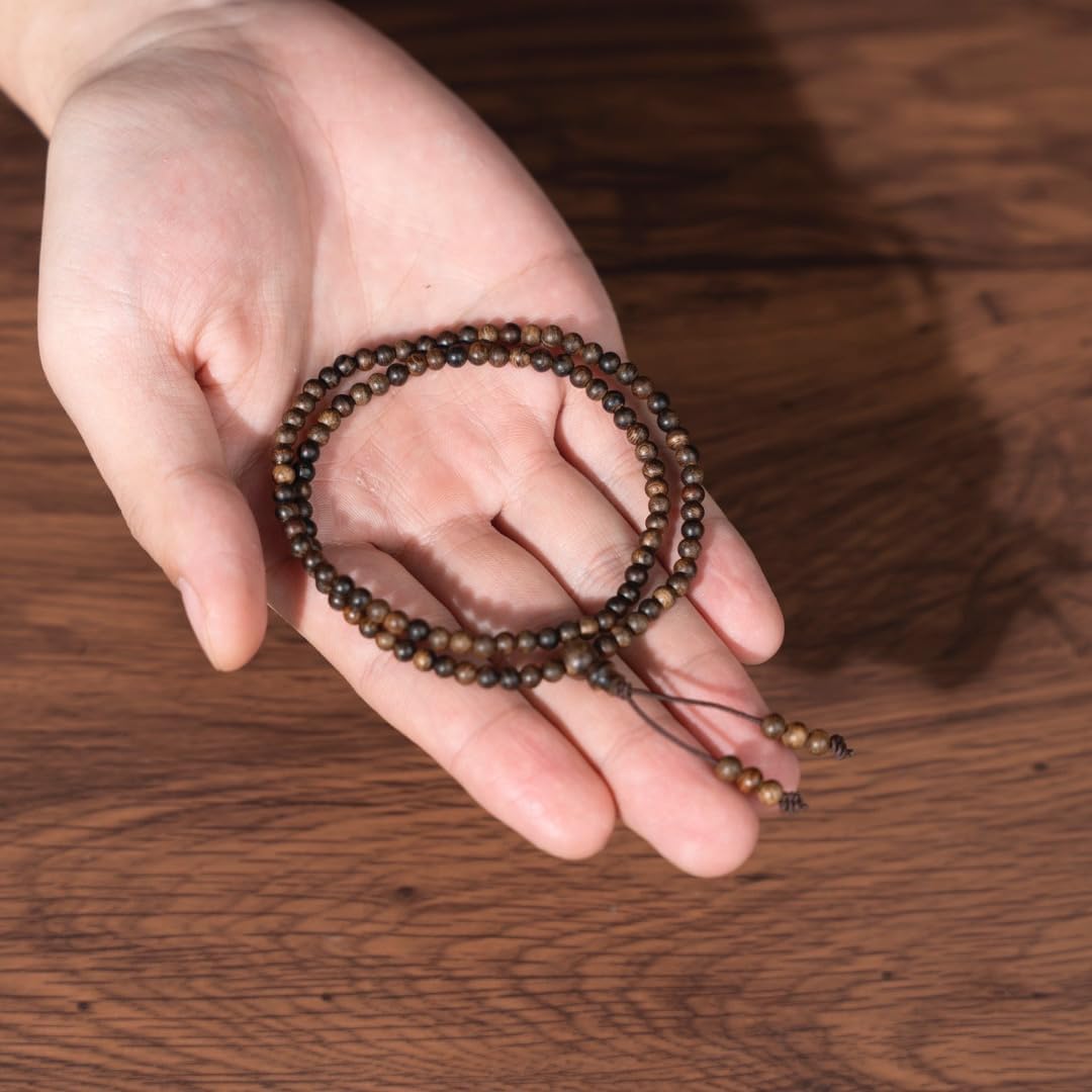 Vietnamese Nha Trang White Agarwood Burl Old Material 4mm*108 Beads Multi-Circle Prayer Beads Sink-Grade