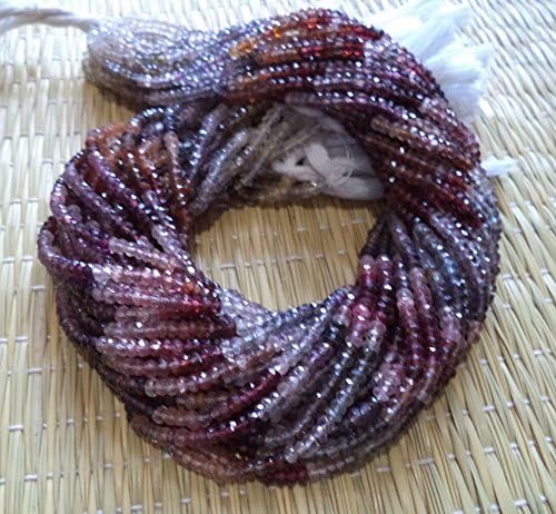 AAA QUALITY MULTI SPINEL FACETED RONDELLE LOOSE GEMSTONE BEADS 13