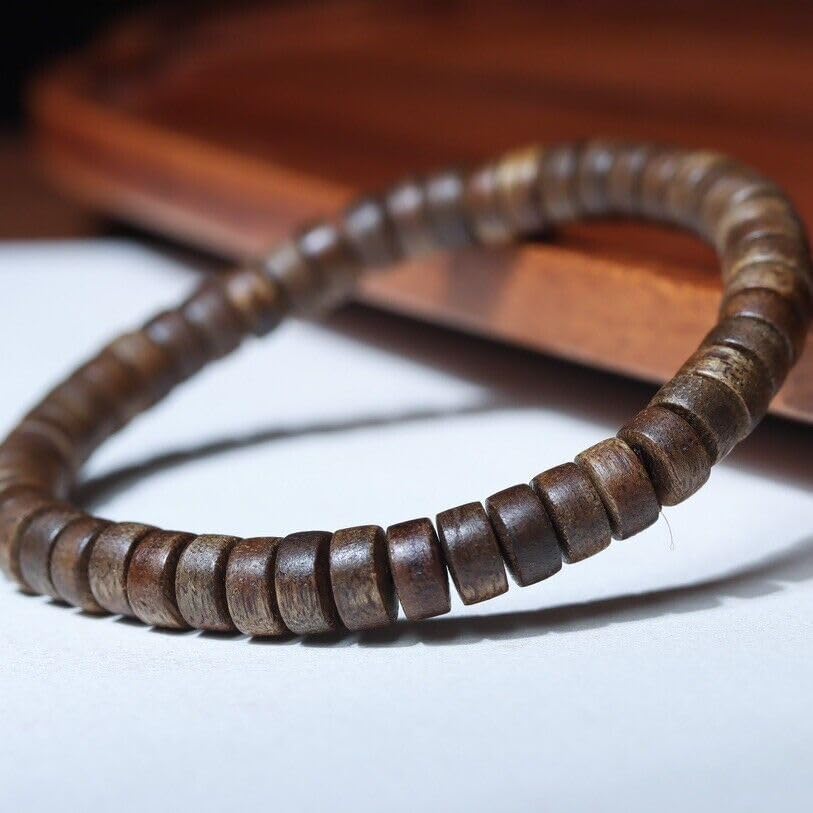 Agarwood Nha Trang White Chess Agarwood Skewer 4 * 7mm Buddha Bead Rosary Bead Submerged