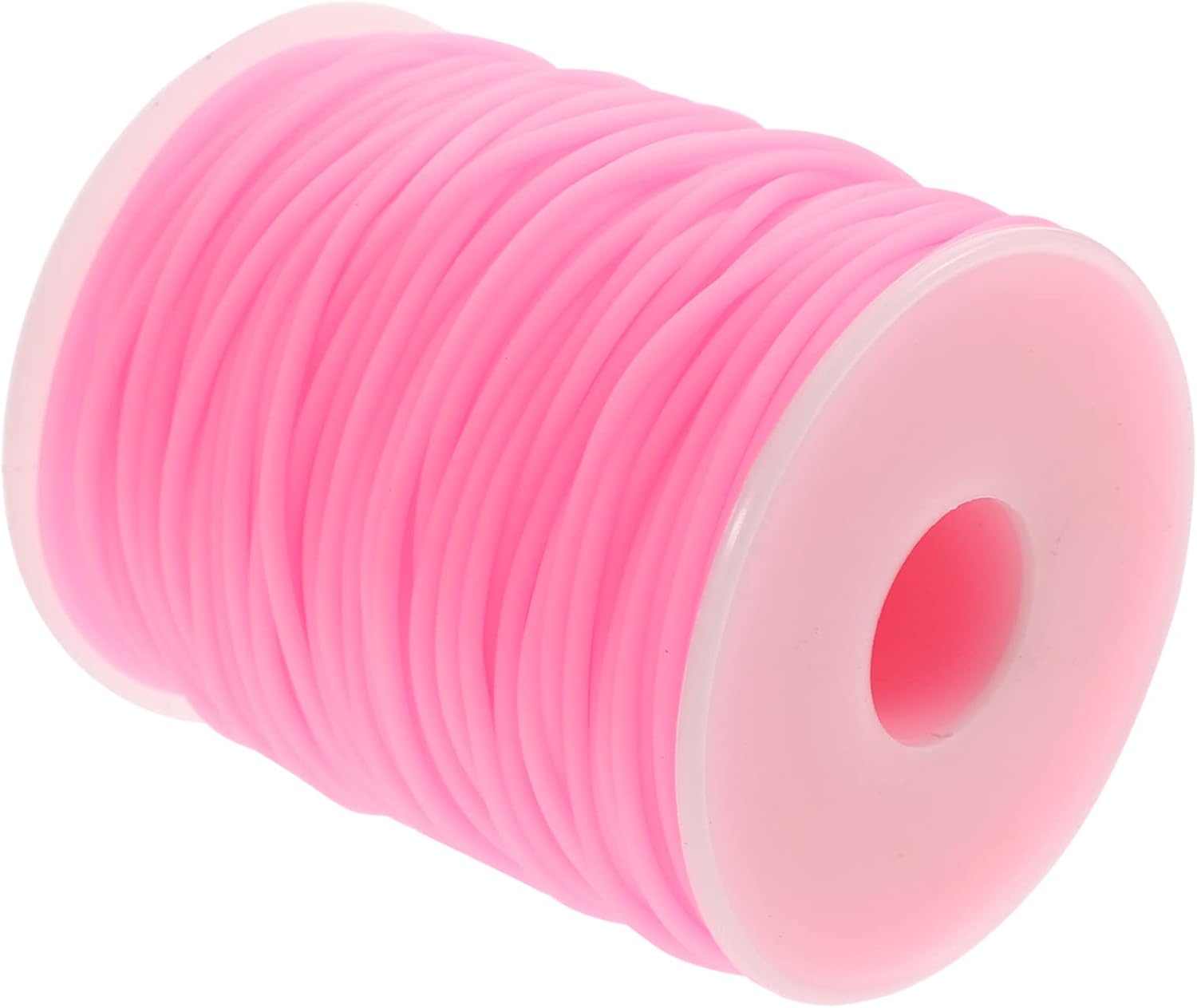 3 Rolls PVC Beaded Rope Elastic Bracelets Stretchy Bracelets Stretch Bracelets Stretchy Choker Cord for Necklace Bracelet Making Beading Thread Necklace Cords Hollow PVC Rubber (Pinkx3pcs 5000