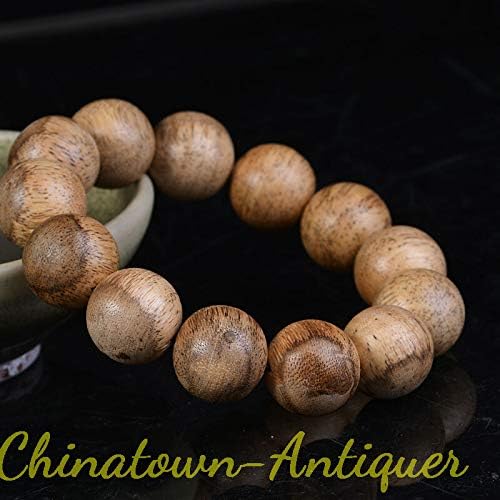GLW HaiNan 18 Mm Natural Wild Agarwood Aloewood Mala Meditation Prayer Beads #3057